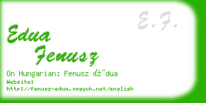 edua fenusz business card
